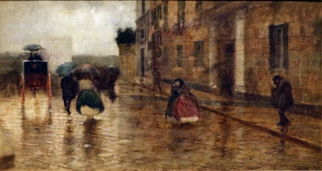 La pioggia - Palazzo Colonna di Stigliano, Napoli